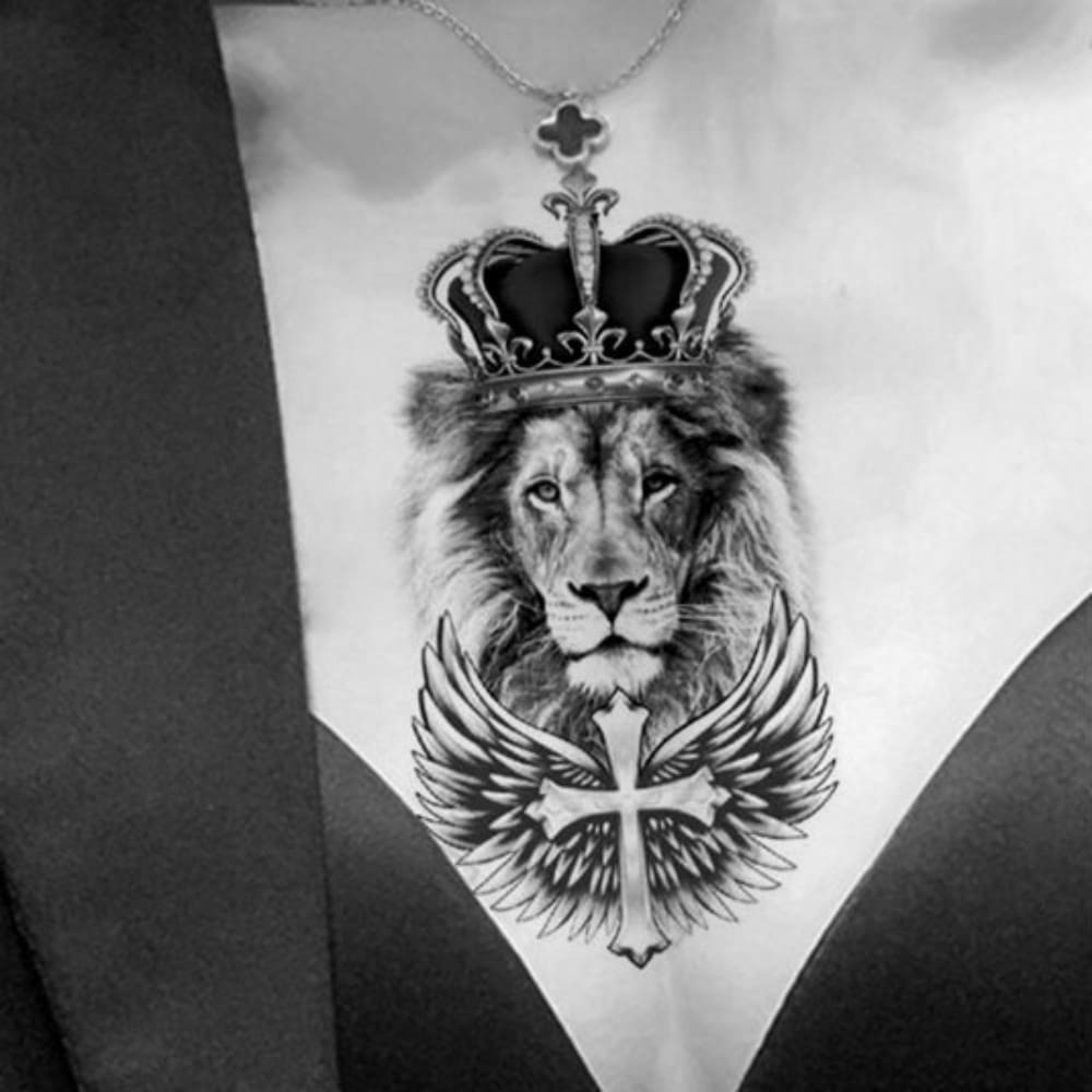 Tatouage Tête de Lion | CosmoCroix